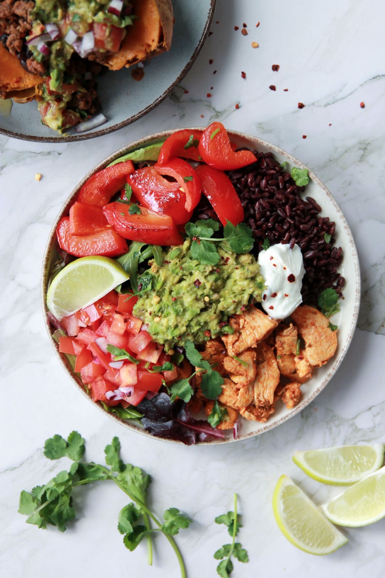 Chicken fajita bowl