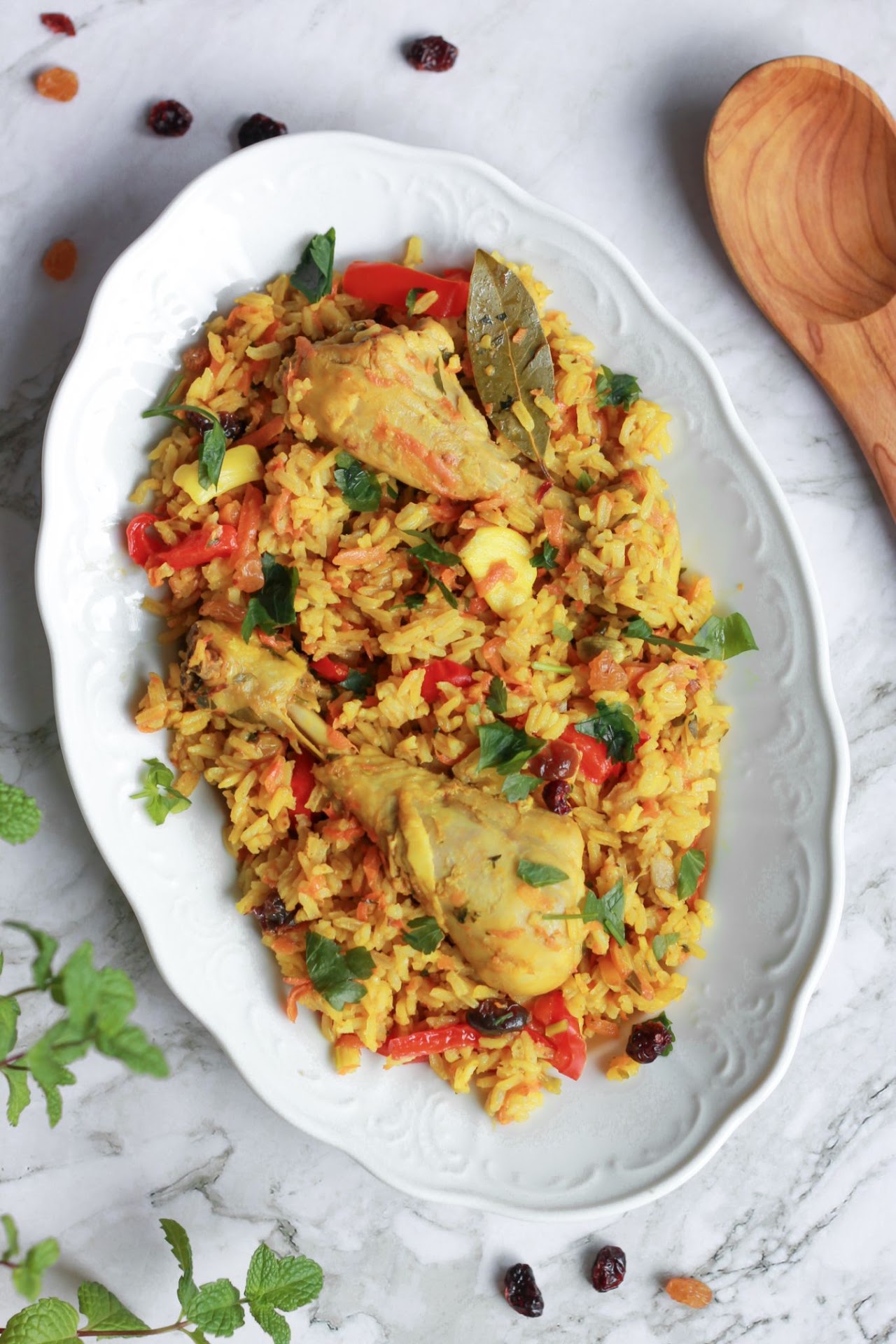 Chicken curcuma pilaf