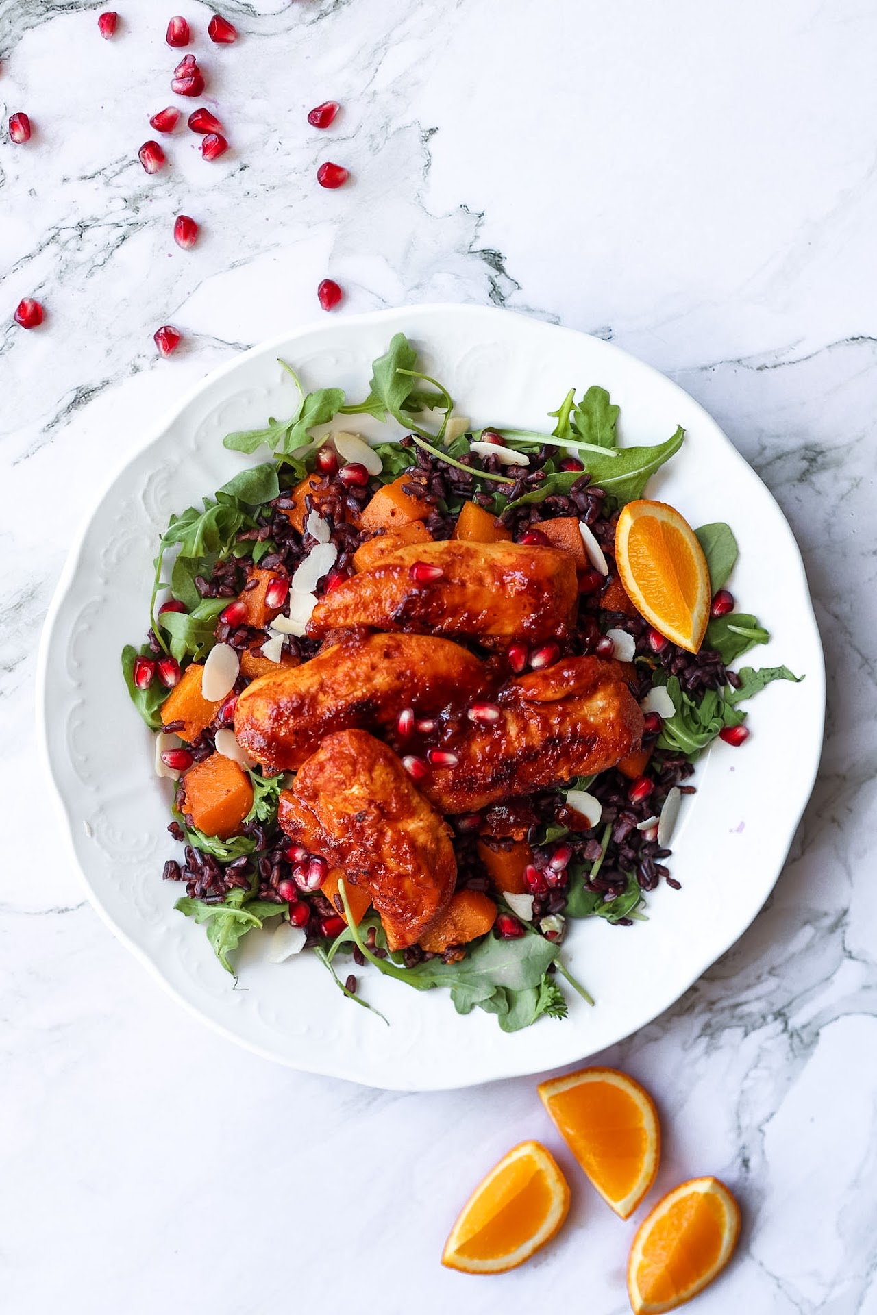 Sriracha orange chicken bowl